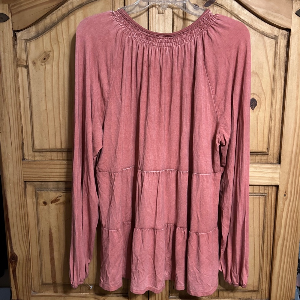 Wonderly  layered Vee Neck Blouse - Picture 2 of 7